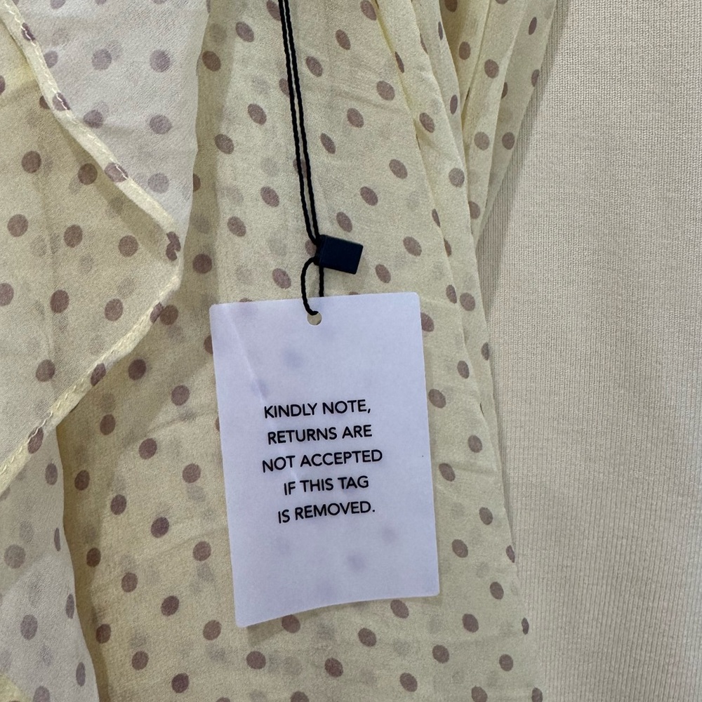 NWT HELSA Helsa Costanza Gown in butter yellow polka dot - Picture 17 of 17